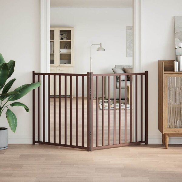 VidaXL Zábrana pro psy skládací 2 panely 160 cm masivní jedle [352298] Barva: Bílá