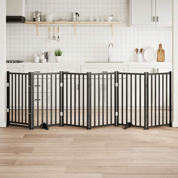 VidaXL Zábrana pro psy s dvířky skládací 6 panelů 300 cm [352285] Barva: Bílá, Velikost: 50 x 60 x 2 cm