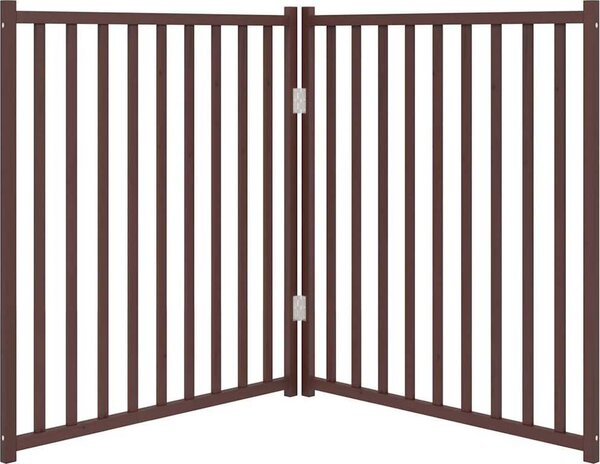 VidaXL Zábrana pro psy skládací 2 panely 160 cm masivní jedle [352298] Barva: Bílá