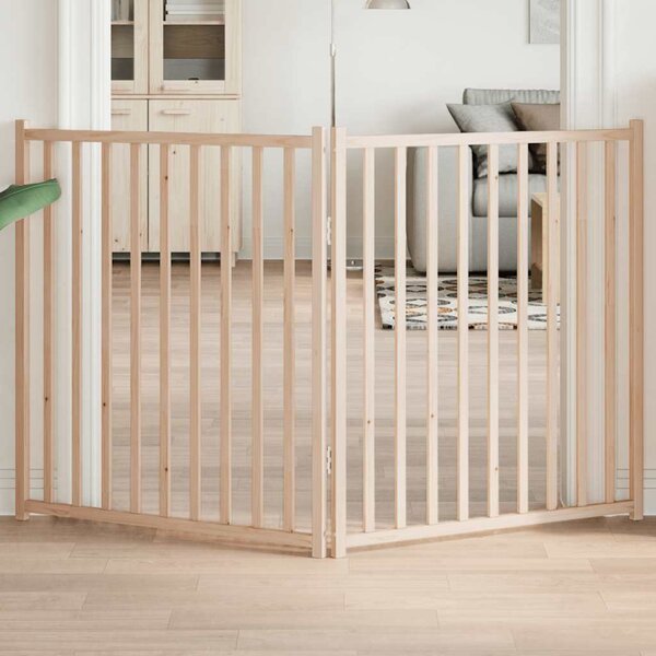 VidaXL Zábrana pro psy skládací 2 panely 160 cm masivní jedle [352298] Barva: Bílá