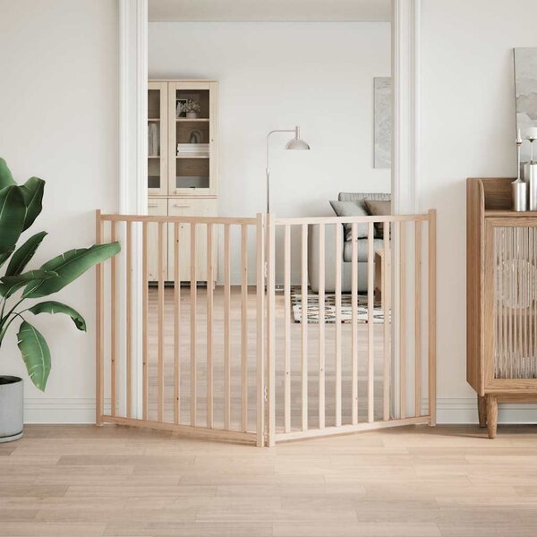 VidaXL Zábrana pro psy skládací 2 panely 160 cm masivní jedle [352298] Barva: Bílá