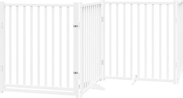 VidaXL Zábrana pro psy s dvířky skládací 4 panely 320 cm [352291] Barva: Černá