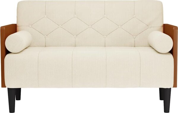 VidaXL Pohovka Loveseat s podhlavníkem, 110 cm, lněná [4100606]