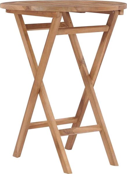 VidaXL Skládací zahradní stolek 60 cm masivní teakové dřevo [48993]