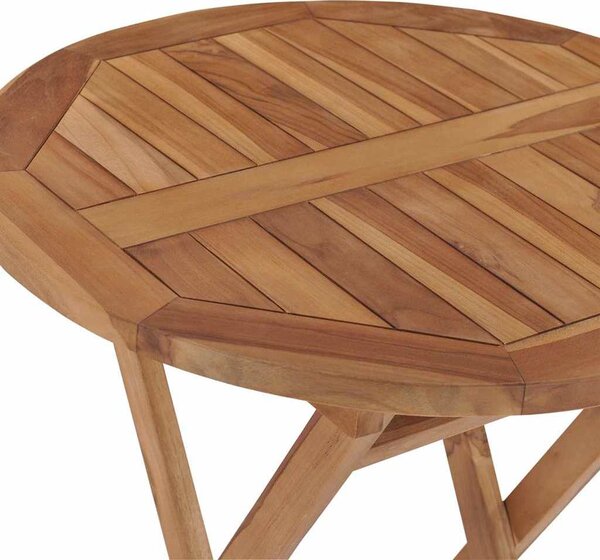 VidaXL Skládací zahradní stolek 60 cm masivní teakové dřevo [48993]