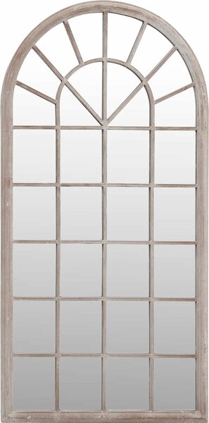 VidaXL Zahradní zrcadlo 90 x 45 cm železo do exteriéru [318348] Barva: Písková