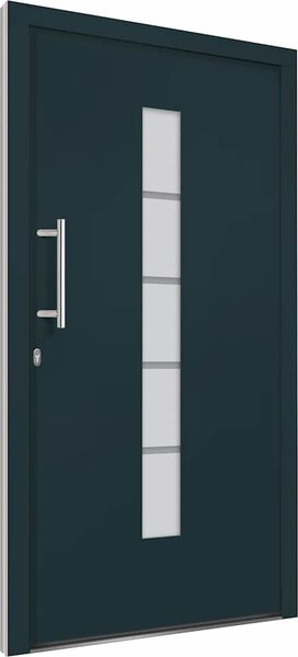 VidaXL Vchodové dveře hliník a PVC 110 x 210 cm [3056811] Barva: Bílá