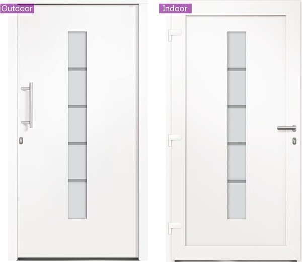 VidaXL Vchodové dveře hliník a PVC 110 x 210 cm [3056811] Barva: Bílá