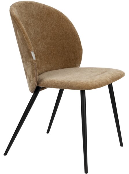 Hnědá čalouněná jídelní židle ZUIVER COZY