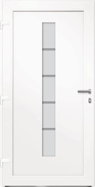VidaXL Vchodové dveře hliník a PVC 110 x 210 cm [3056811] Barva: Bílá
