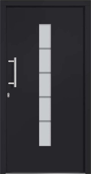 VidaXL Vchodové dveře hliník a PVC 110 x 210 cm [3056811] Barva: Bílá