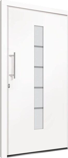 VidaXL Vchodové dveře hliník a PVC 110 x 210 cm [3056811] Barva: Bílá