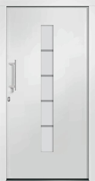VidaXL Vchodové dveře hliník a PVC 110 x 210 cm [3056811] Barva: Bílá
