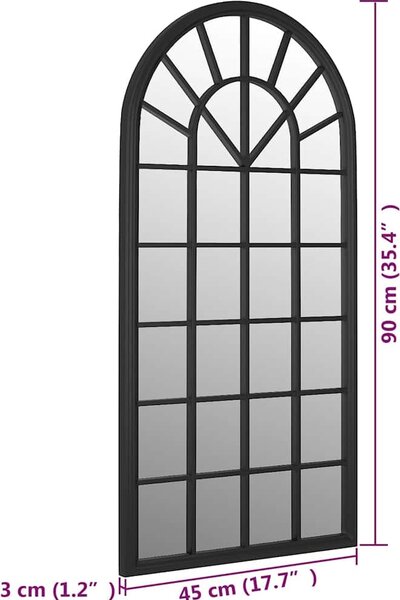 VidaXL Zahradní zrcadlo 90 x 45 cm železo do exteriéru [318348] Barva: Písková