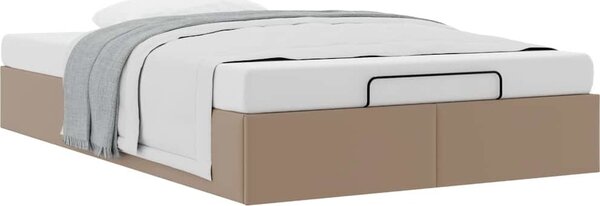 VidaXL Osmanský rám postele bez matrace 120x200 cm umělá kůže [3310798] Barva: Bílá