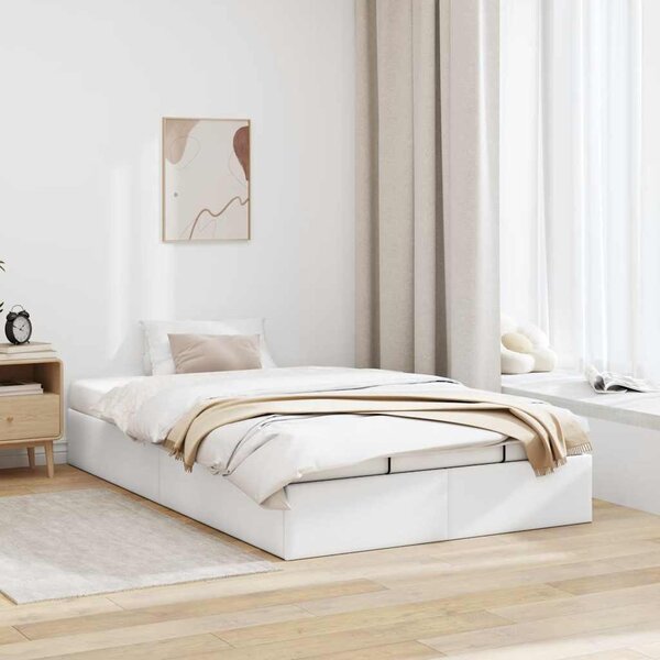 VidaXL Osmanský rám postele bez matrace 120x200 cm umělá kůže [3310798] Barva: Bílá