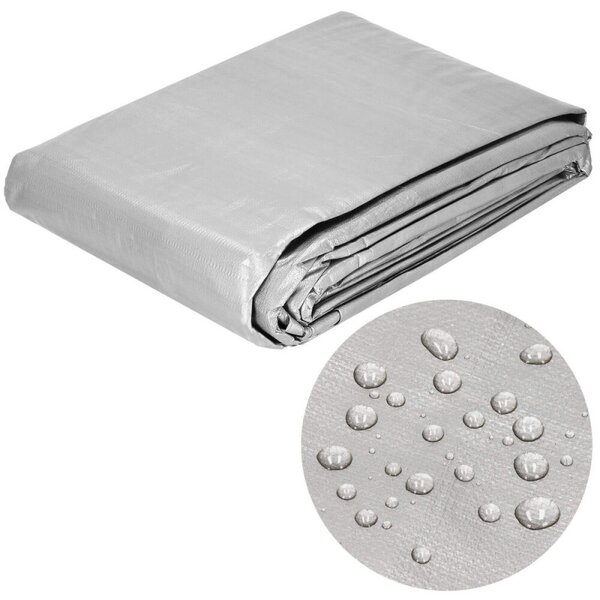 Krycí plachta 6x8 m, extra silná 260g PE SPRINGOS GA2186 šedá