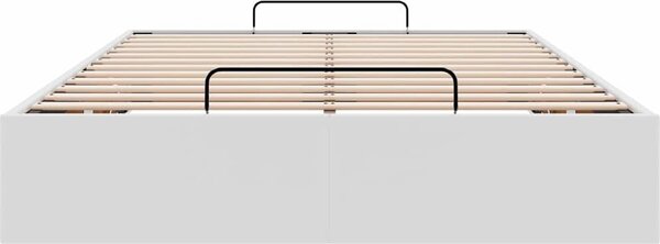 VidaXL Osmanský rám postele bez matrace 120x200 cm umělá kůže [3310798] Barva: Bílá