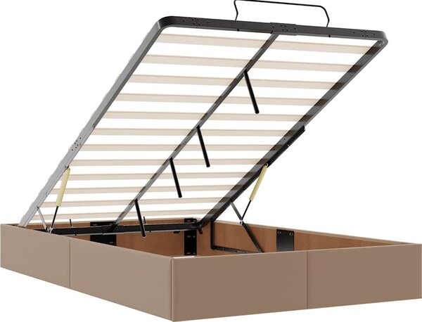VidaXL Osmanský rám postele bez matrace 120x200 cm umělá kůže [3310798] Barva: Bílá