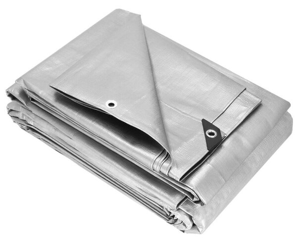 Krycí plachta 6x8 m, extra silná 260g PE SPRINGOS GA2186 šedá