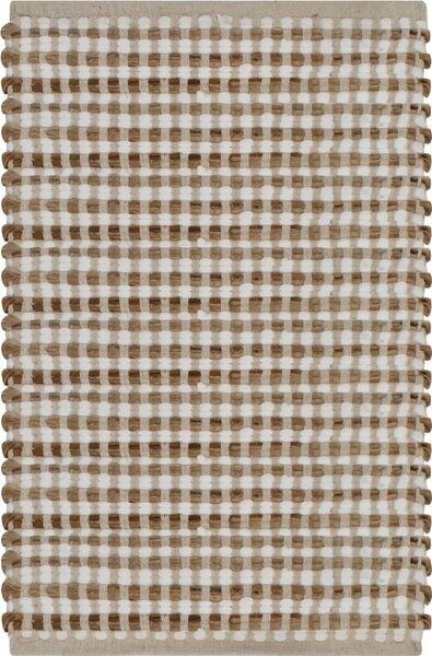 VidaXL Koupelnová předložka z juty 160 x 230 cm přírodní a [133219] Barva: Bílá