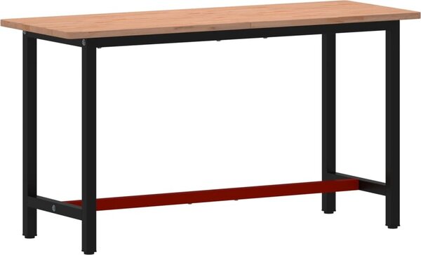 VidaXL Pracovní stůl 150 x 55 x 81,5 cm masivní bukové dřevo a kov [3188905]