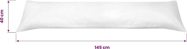 VidaXL Polštář pro tělo pro spaní na boku 40x145 cm bílý [131582]