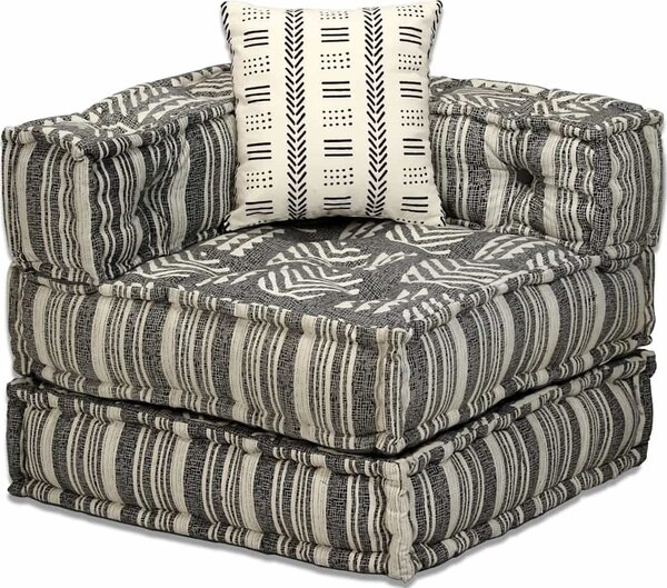 VidaXL 2místný modulární pouf pruhovaný textil [244977] Barva: Patchwork