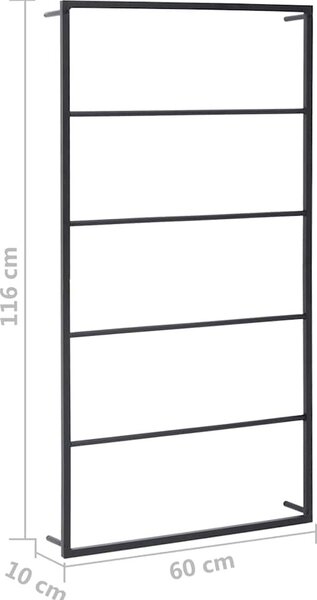 VidaXL Věšák na ručníky 60 x 10 x 116 cm ocel [336121] Barva: Bílá