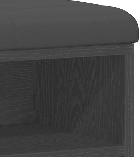 VidaXL Lavice s botníkem 102 x 32 x 50 cm kompozitní dřevo [862988] Barva: Černá