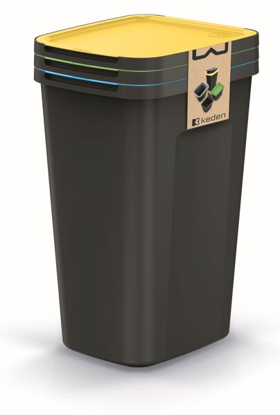 Prosperplast Sada odpadkových košů COMPACTO FLAS 3x 50 L černá