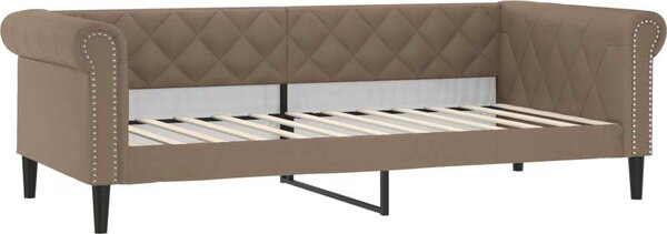 VidaXL Válenda s přistýlkou a matracemi 90 x 200 cm umělá kůže [3197730] Barva: Bílá