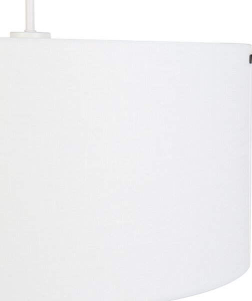 Moderní závěsné svítidlo bílé s bílým stínítkem 50 cm - Combi 1