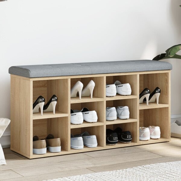 VidaXL Lavice s botníkem 102 x 32 x 50 cm kompozitní dřevo [862988] Barva: Černá