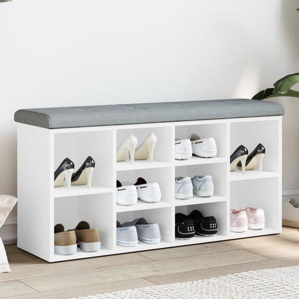 VidaXL Lavice s botníkem 102 x 32 x 50 cm kompozitní dřevo [862988] Barva: Černá