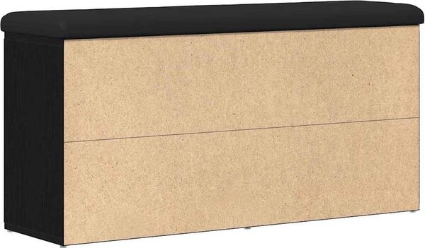 VidaXL Lavice s botníkem 102 x 32 x 50 cm kompozitní dřevo [862988] Barva: Černá