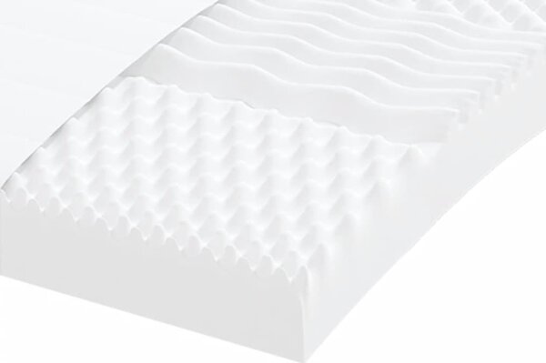 VidaXL Válenda s přistýlkou a matracemi 90 x 200 cm umělá kůže [3197730] Barva: Bílá