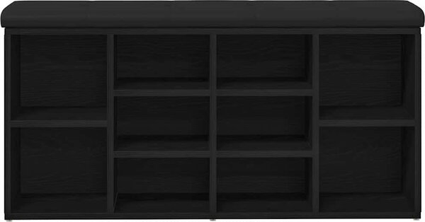 VidaXL Lavice s botníkem 102 x 32 x 50 cm kompozitní dřevo [862988] Barva: Černá