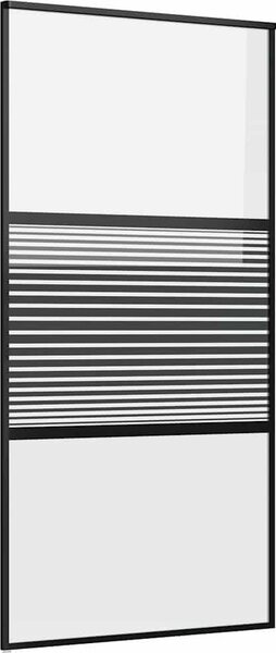 VidaXL Skleněné dveře 102,5 x 2 x 205 cm Hliník Černá [42012462]