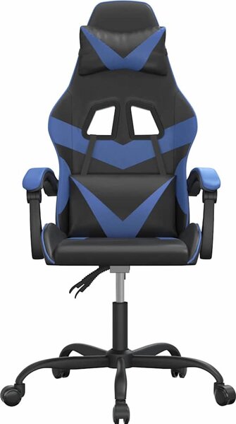 VidaXL Otočná herní židle s podnožkou umělá kůže [349548] Barva: Bílá a černá