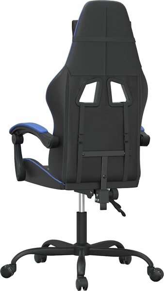 VidaXL Otočná herní židle s podnožkou umělá kůže [349548] Barva: Bílá a černá