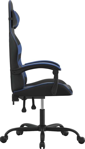 VidaXL Otočná herní židle s podnožkou umělá kůže [349548] Barva: Bílá a černá