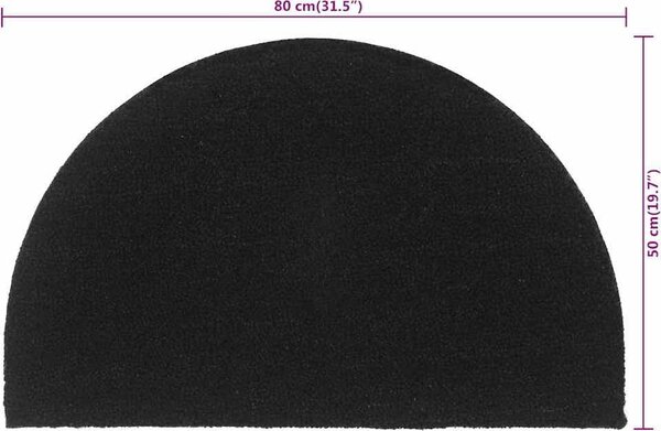 VidaXL Rohožka před dveře půlkruh 50x80 cm kokosové vlákno [155562] Barva: Přírodní