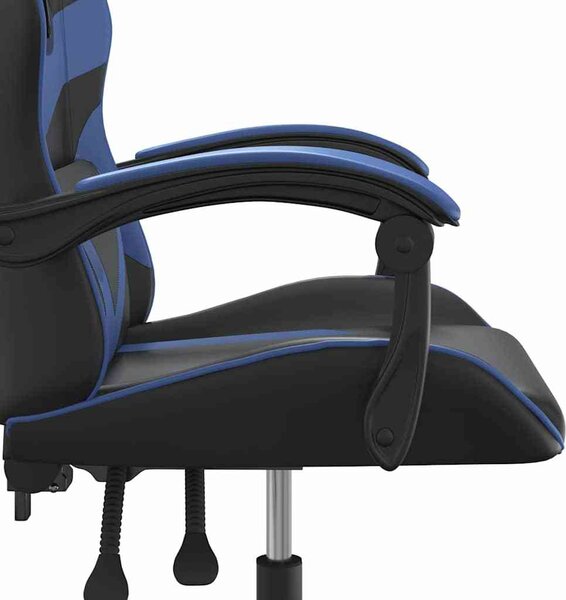 VidaXL Otočná herní židle s podnožkou umělá kůže [349548] Barva: Bílá a černá