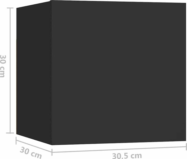 VidaXL Noční stolek 30,5 x 30 x 30 cm kompozitní dřevo [3079709] Barva: Betonová šedá