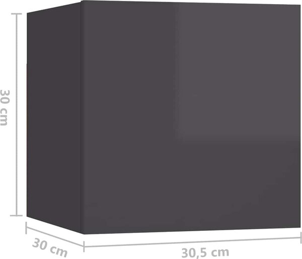 VidaXL Noční stolek 30,5 x 30 x 30 cm kompozitní dřevo [3079709] Barva: Betonová šedá