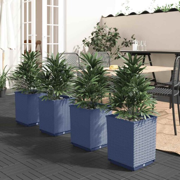 VidaXL Truhlíky 4 ks 30 x 30 x 37 cm polypropylen [364185] Barva: Hnědá