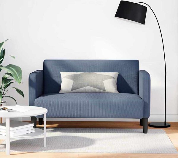 VidaXL Loveseat Sofa 109 cm manšestrová tkanina [4100522] Barva: Modrá