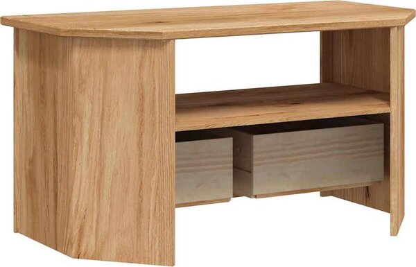 VidaXL Rohová TV skříňka 93x49x49 cm masivní borovice řada Panama [282686] Barva: Bílá