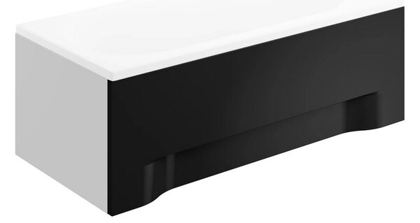 Univerzální čelní krycí panel černý k obdélníkové vaně Polimat Rozměry (cm): 120x54 - pro vany: CAPRI 120x70